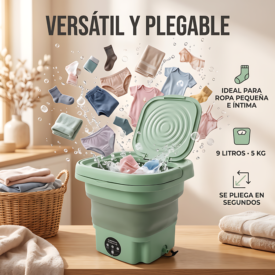 Mini Lavadora Plegable - 9 Litros