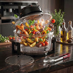 Horno freidor halógeno RAF R.5302 en uso