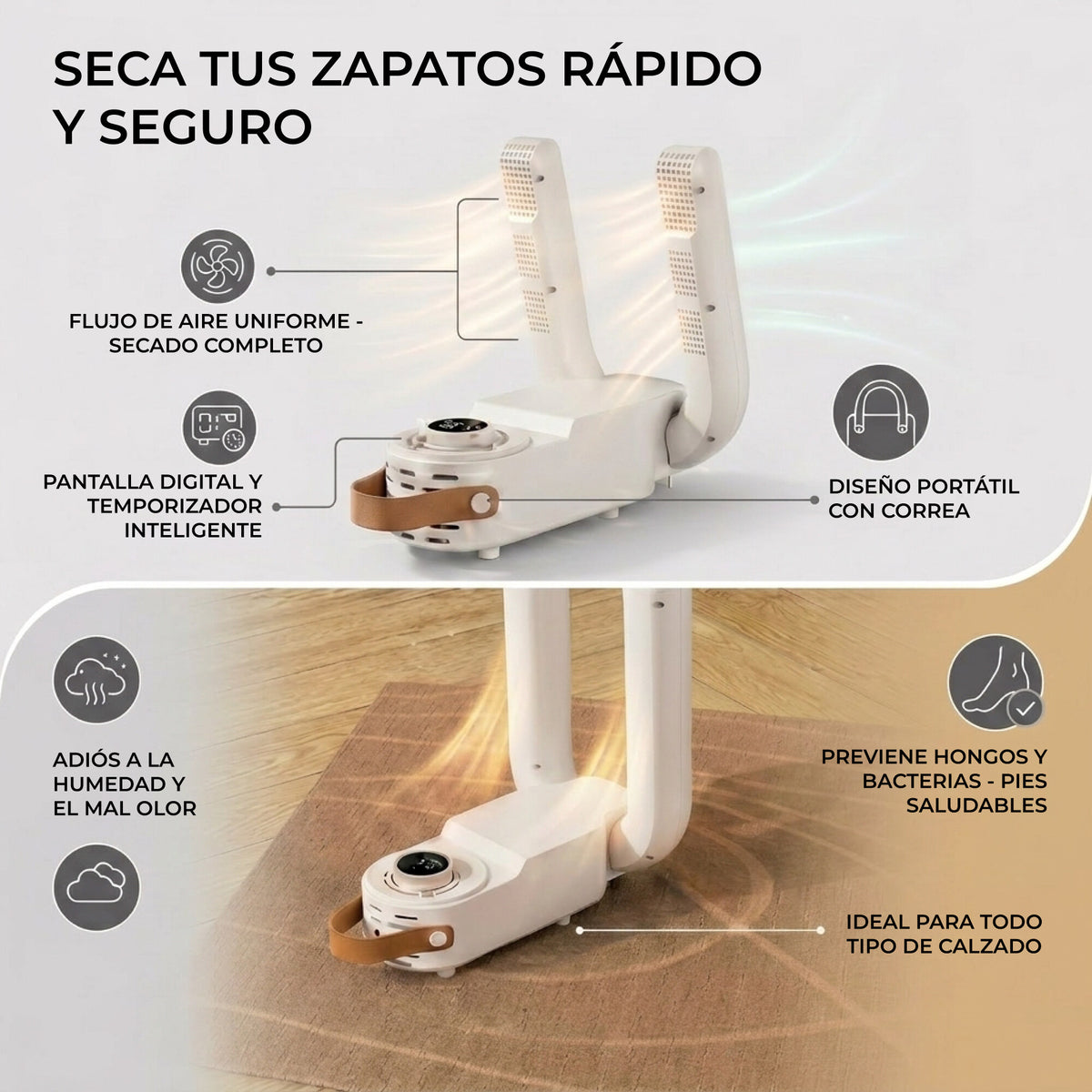 Beneficios del secador eléctrico para zapatos